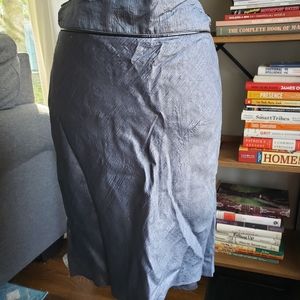 Blue Gray Bustle Steampunk Pencil High Low Bolongaro Trevor Skirt Medium